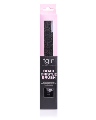 Style + Shine Boar Bristle Brush- Black