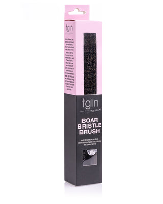 Style + Shine Boar Bristle Brush- Black