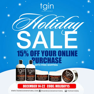 tgin Holiday Sale | 15% off + FREE Shipping!