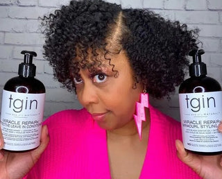 FLAT TWIST OUT TUTORIAL ON DRY NATURAL HAIR USING TGIN