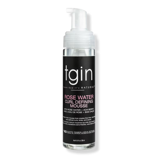 tgin Rose Water Curl Defining Mousse bottle