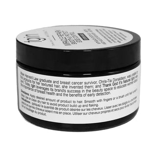Back label of the tgin Miracle RepaiRx Smooth and Protect Edge Control jar