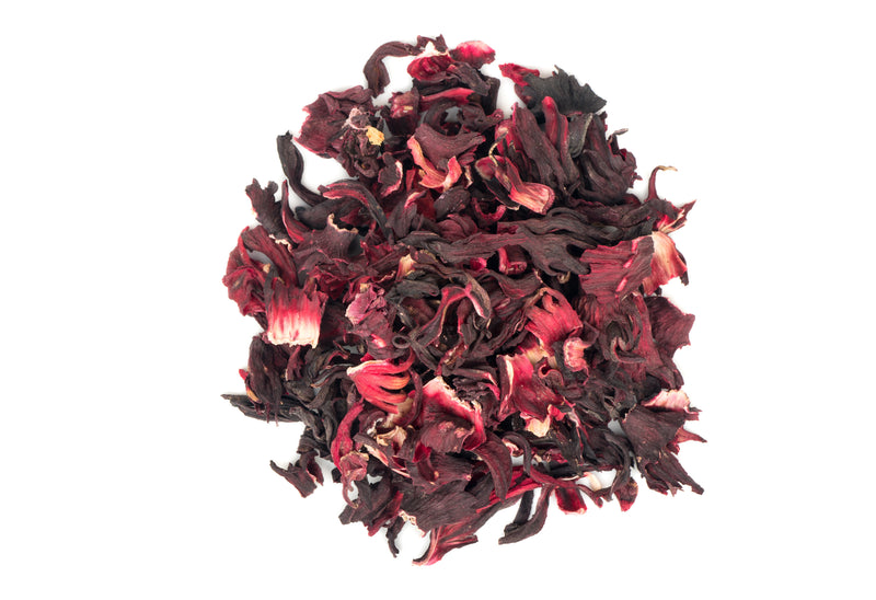Pile of dried red flower petals