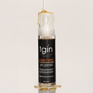 tgin Honey Whip Hydrating Mousse bottle with honey dripping down the top