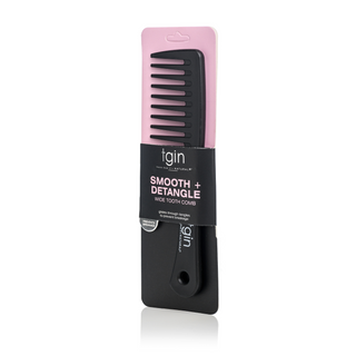 Smooth + Detangle Wide Tooth Comb- Black