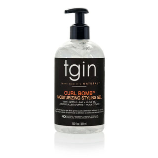 tgin Curl Bomb Moisturizing Styling Gel pump bottle