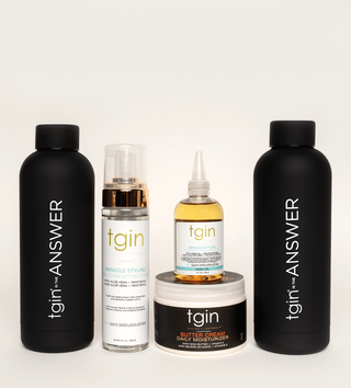 tgin products between two black tgin is the answer water bottles