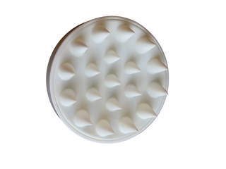White silicone scalp massager
