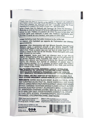 Back of white tgin product packet