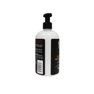 tgin Triple Moisture Replenishing Conditioner bottle, side view