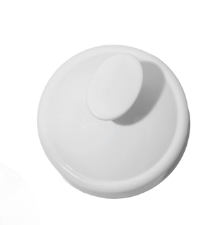 White scalp massager seen from above