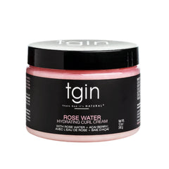tgin Rose Water Hydrating Curl Cream jar