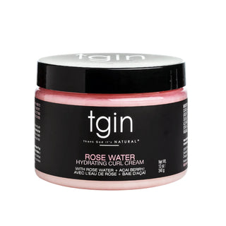 tgin Rose Water Hydrating Curl Cream jar