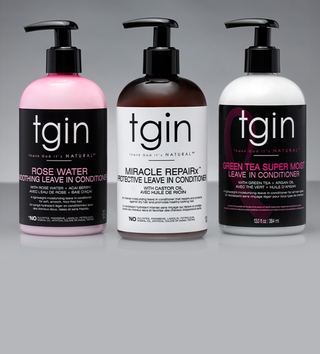 tgin Rose Water, Miracle RepaiRx and Green Tea leave in conditioners, mobile