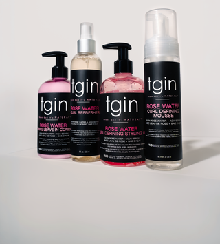 tgin Rose Water products on white background
