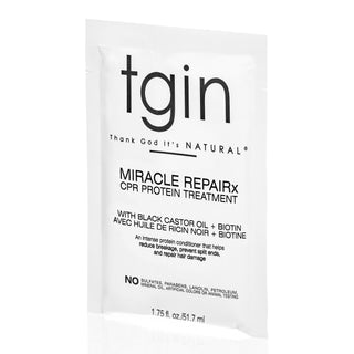 tgin Miracle RepaiRx CPR Protein Treatment packet, angled view