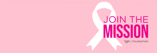 Join the Mission, tgin Foundation banner with a white awareness ribbon on pink