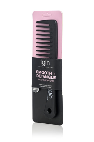Smooth + Detangle Wide Tooth Comb- Black